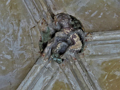 lacock abbey, wilts (79) c15 cloister vaulting boss