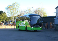 Simonds of Botesdale (Flixbus contractor) 418 (YK25 OME) in Thetford - 17 Apr 2025 (P1200787)