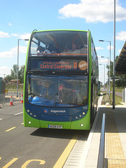 DSCN6686  Stagecoach East 15458 (AE09 GYF) at Longstanton (Busway) - 9 Aug 2011