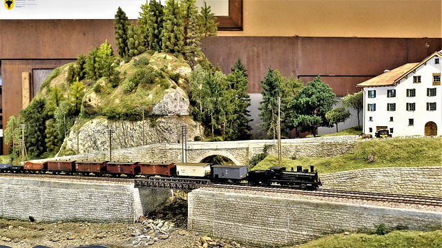 Gotthard-Bahn - Modell / Bahnhof Göschenen