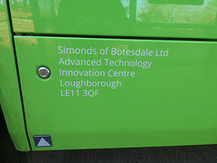 Simonds of Botesdale (Flixbus contractor) 418 (YK25 OME) in Thetford - 17 Apr 2025 (P1200776)