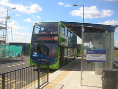 DSCN6687  Stagecoach East 15458 (AE09 GYF) at Longstanton (Busway) - 9 Aug 2011
