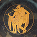 Detail of a Kylix with Revelers in the Getty Villa, June 2016