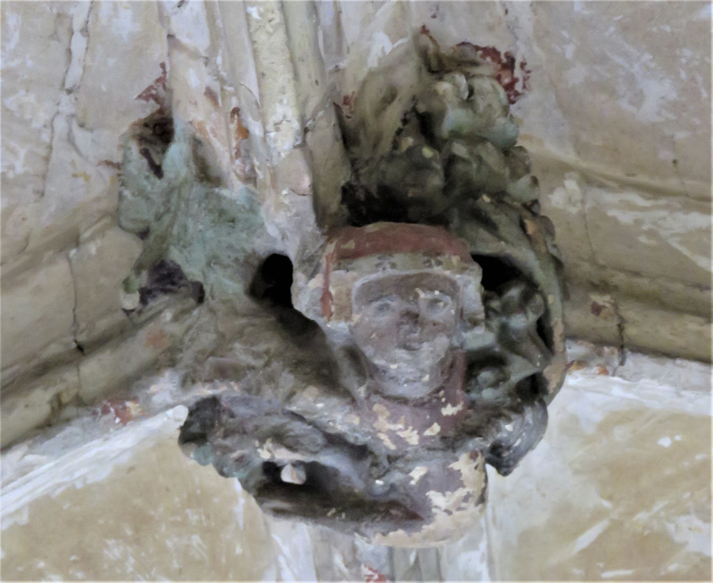 lacock abbey, wilts (82) c15 cloister vaulting boss