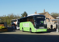 Simonds of Botesdale (Flixbus contractor) 418 (YK25 OME) in Thetford - 17 Apr 2025 (P1200774)
