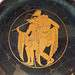 Detail of a Kylix with Revelers in the Getty Villa, June 2016