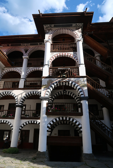 Rila Monastery courtyard