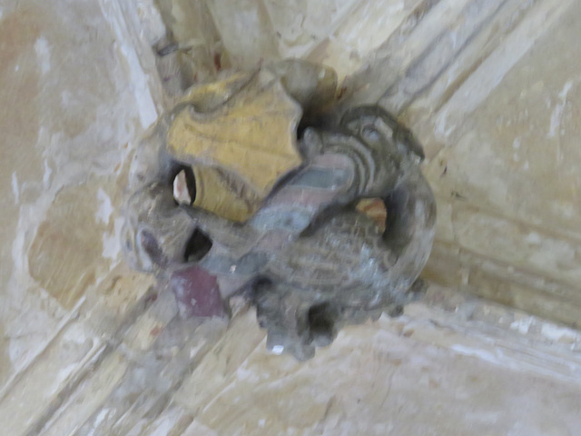lacock abbey, wilts (84) c15 cloister vaulting boss