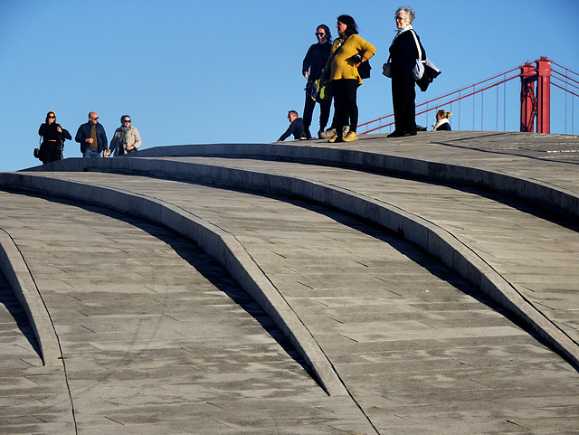 Above the bridge