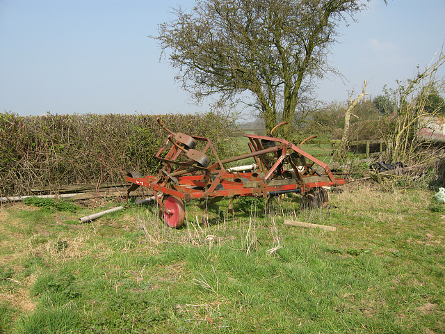 Old machinery near Oaken Park Farm