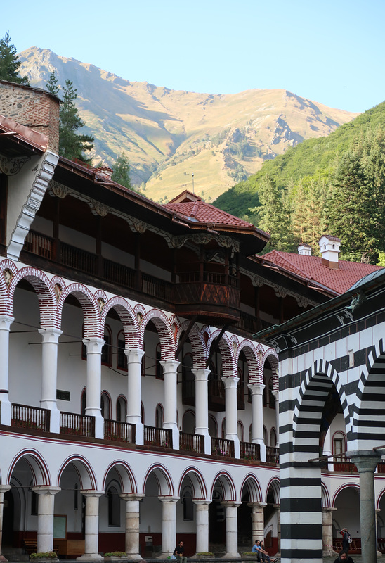 Rila Monastery courtyard