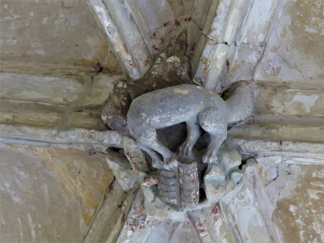 lacock abbey, wilts (86) c15 cloister vaulting boss