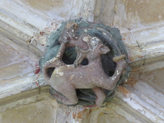 lacock abbey, wilts (87) c15 cloister vaulting boss