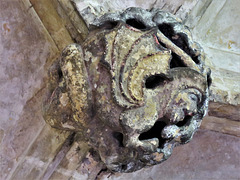 lacock abbey, wilts (88) c15 cloister vaulting boss