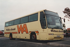 Wallace Arnold J734 CWT at Ferrybridge Service Area – 4 Oct 1992 (182-25A)