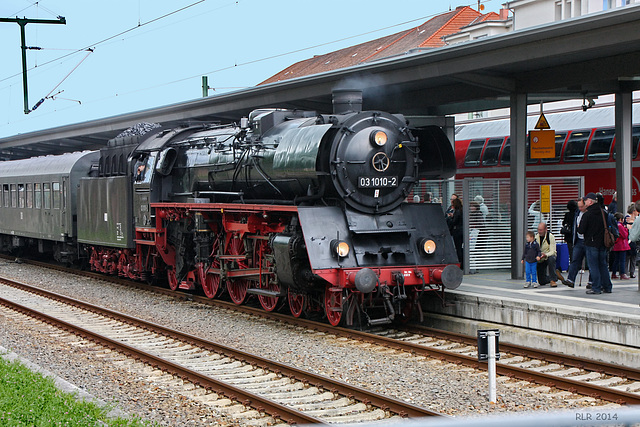 Schwerin Hauptbahnhof, Sonderzug mit 03 1010-2