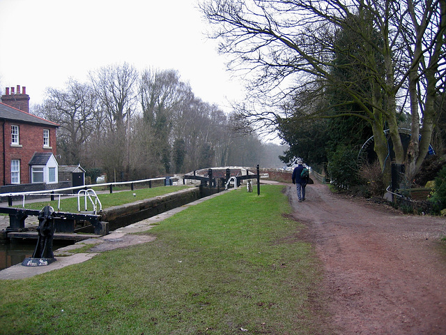 Junction Lock No.17 on the Trent and Mersey Canal at Fradley Junction