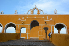 Mexico, Izamal, Entrance to the Convent of San Antonio