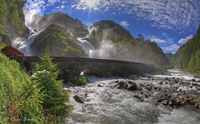 Låtefoss waterfall, Odda.