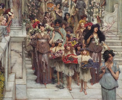 Detail of Spring by Alma-Tadema in the Getty Center, June 2016