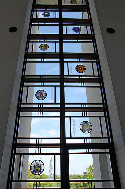 All of the American States are shown in the windows of the Chapel.