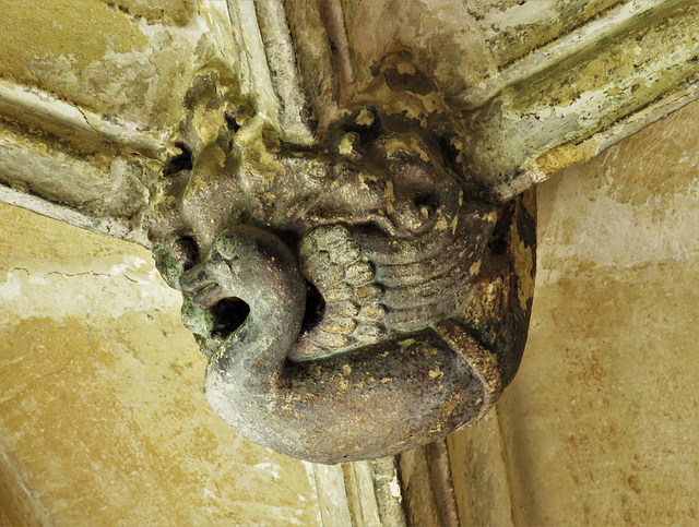 lacock abbey, wilts (91) c15 cloister vaulting boss