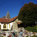 Reformierte Kirche mit Friedhof in Orny