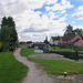 Bagnall Lock and Bridge 49 on the Trent and Mersey Canal at Alrewas