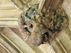 lacock abbey, wilts (77) c15 cloister vaulting boss