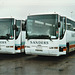 Sanders Coaches 68 (P768 PCL) and 67 (P767 PCL) at RAF Mildenhall – 27 May 2000 (437-7A)