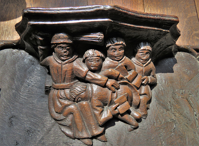 boston church,lincs (51) c14 misericord schoolmaster