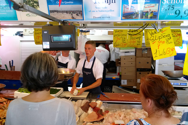 Fish stall on the Saturday market