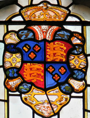 strelley church notts; late c16 royal arms