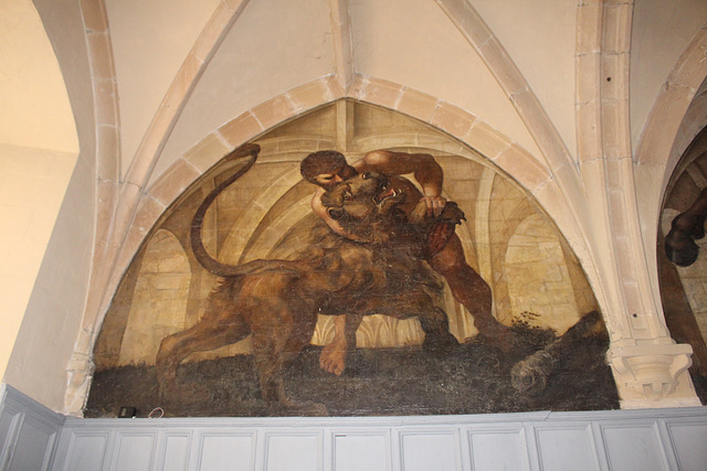 Wall Painting, The Hall, Little Castle, Bolsover Castle, Derbyshire