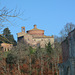 Italy, Chapel of San Galgano and the Wall of San Galgano Abbey