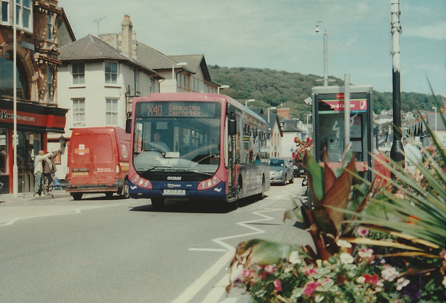 First Cymru YJ55 BJE in Aberystwyth - 27 Jul 2007