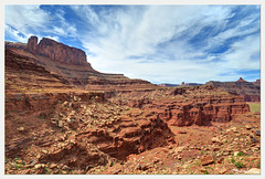 Looking backward from white rim road