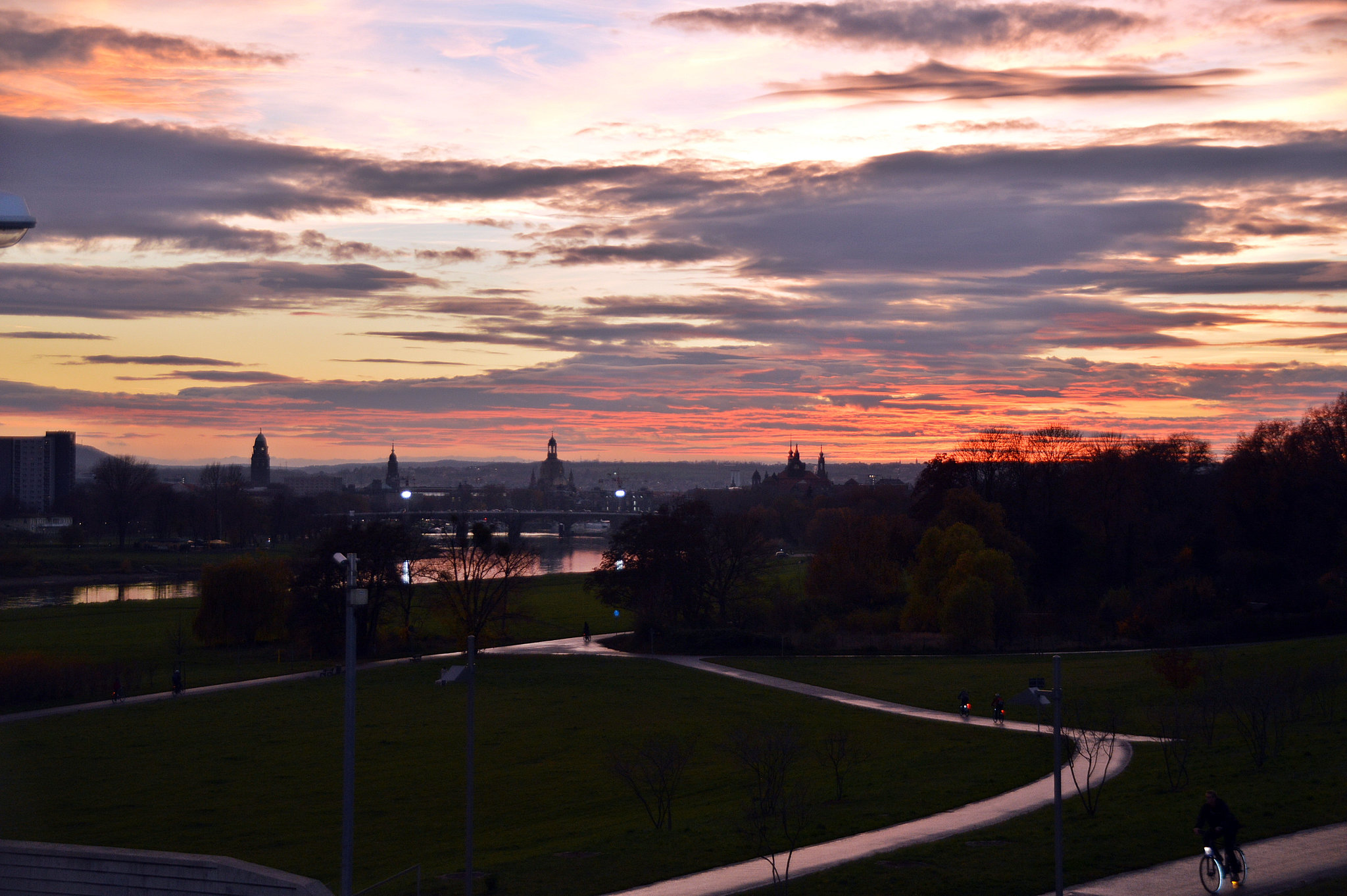 Dresden an einem Novemberabend