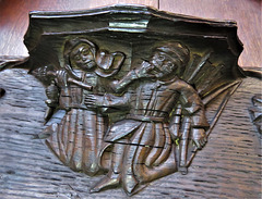 boston church,lincs (59)c14 misericord domestic dispute