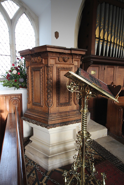 Pulpit and lectern, All Saints Church, Crag Farm Road, Sudbourne, Suffolk