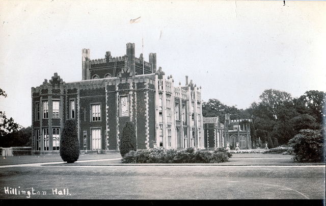 Hillington Hall, Norfolk  (Demolished c1946)