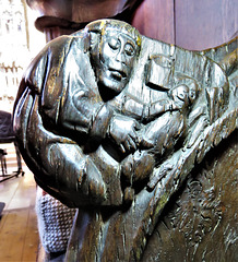 boston church,lincs (60)c14 stalls elbow