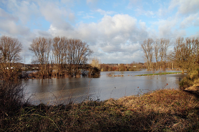 Überflutete Lippeauen (Haltern-Bossendorf) / 26.12.2023