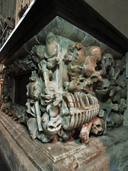 canterbury cathedral (186)c17 tomb of dean fotherby +1619, covered in skulls and bones