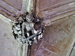 lacock abbey, wilts (144) c15 cloister vaulting boss