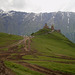 Access road to Gergeti. Access road to Gergeti.
