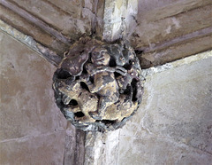 lacock abbey, wilts (145) c15 cloister vaulting boss
