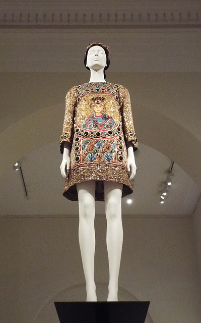 Dolce & Gabbana Byzantine Style Evening Dress in the Metropolitan Museum of Art, May 2018