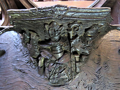 boston church,lincs (65)c14 misericord fox hens devil