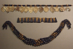 Sumerian Headdress, Necklace, and Hair Ribbons in the Metropolitan Museum of Art, September 2010